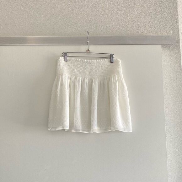 Ramy Brook Cammy Swiss Dot Mini Skirt in White Size Large - Picture 5 of 6